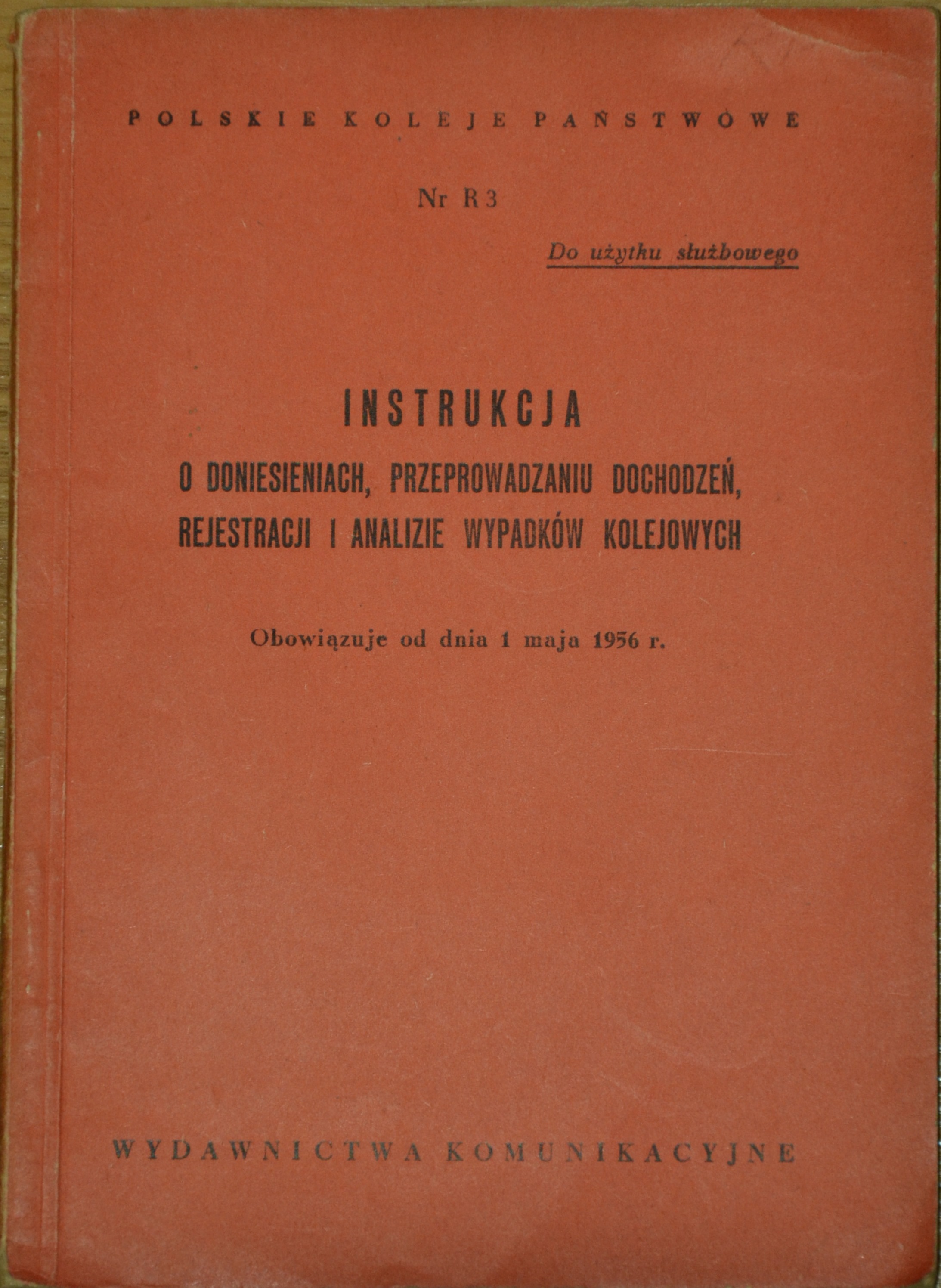 1956 Nr R 3 Instrukcja O W Medale I Instrukcje Kolejowe W MyViMu