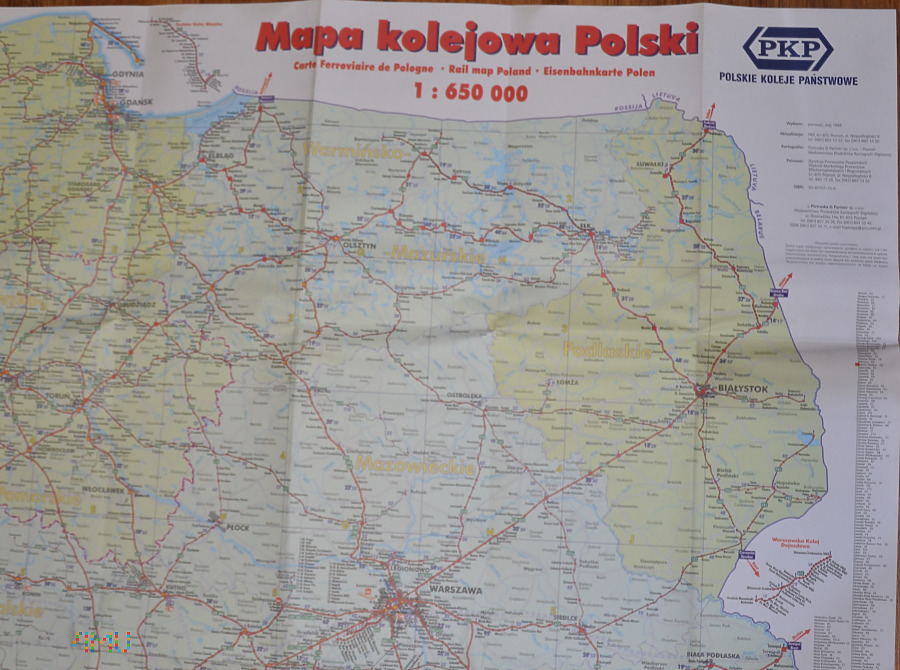 Mapa Kolejowa Polski Z Roku W Muzeum Mini Polskiego Kolejnictwa W