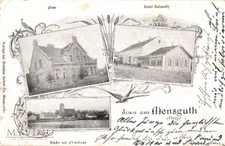 Duże zdjęcie Gruss aus Mensguth - Dźwierzuty 1899 r.