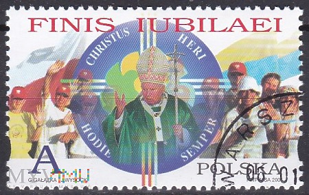 Duże zdjęcie Pope John Paul II, Emblem and Crowd