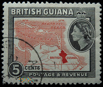 Gujana Brytyjska 5c Elżbieta II