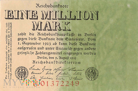 Duże zdjęcie Niemcy - 1 000 000 marek (1923)