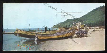 Międzyzdroje - Łodzie rybackie na plaży - 1966