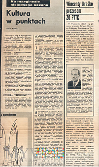 Kultura w punktach- fragment gazety 1972 r.