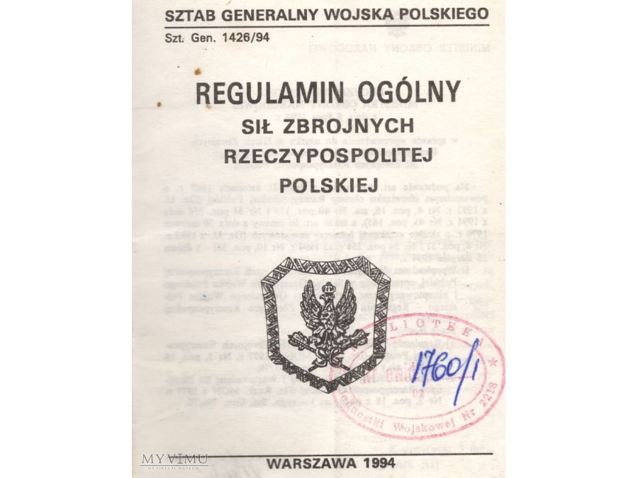 Regulamin Ogólny Sił Zbrojnych Rp 2016