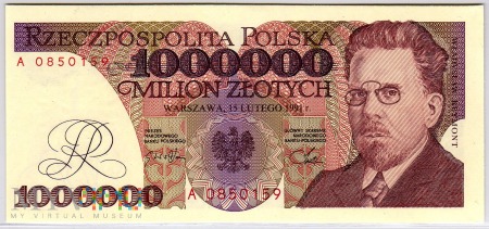 MC 189 - 1000000 Złotych - 1991 - seria "A"