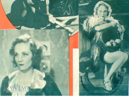Duże zdjęcie Marlene Dietrich wycienk prasowy Polska lata 30te