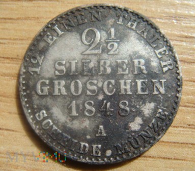 Duże zdjęcie 2 1/2 Silber Groschen 1848 ,A