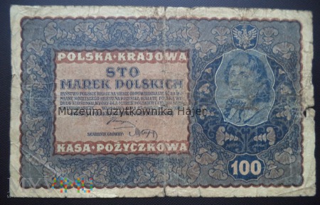 100 marek polskich - 23 sierpnia 1919