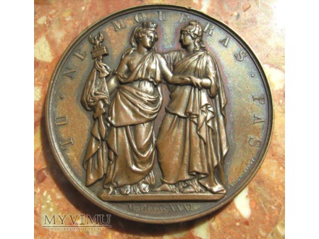 Duże zdjęcie A L'HEROIQUE POLOGNE - medal z 1832 roku.
