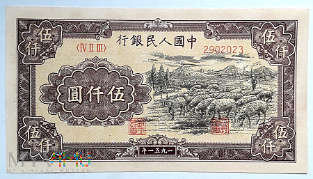 5000元 1951