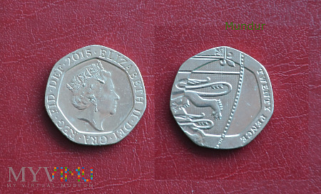 Moneta brytyjska: 20 pence 2015