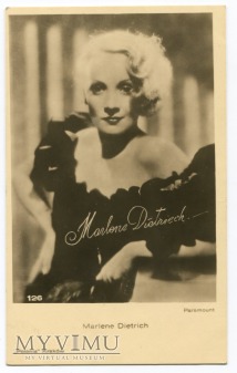 Marlene Dietrich Polonia Kraków pocztówka 126