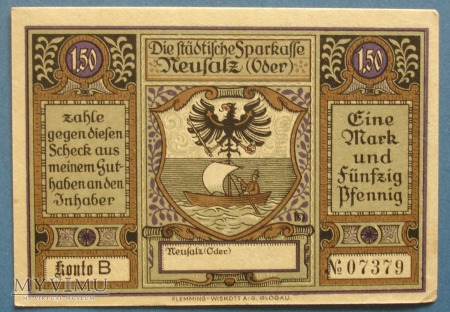 1,50 Mark 1922 r - Neusalz ( Oder ) - Nowa Sol
