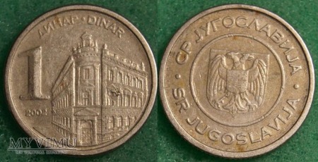 Duże zdjęcie Jugosławia, 1 DINAR 2002