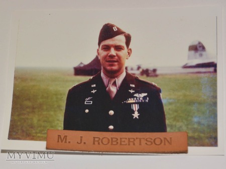 Flight jacket name tag-M.J. Roberston, 8th Air For