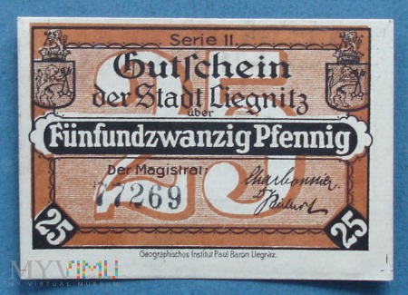 25 Pfennig 1920 - Liegnitz - Legnica