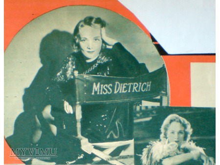 Marlene Dietrich wycienk prasowy Polska lata 30te