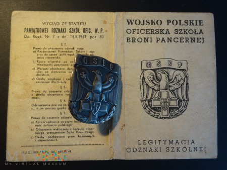 Nadanie Odznaki OSBP z marca 1949 r.