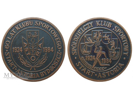 60 lat KS Start Astoria Bydgoszcz medal 1984