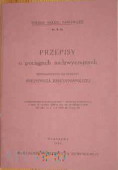 1929 - Reprint Nr. R. 14. Przepisy o poc. nadzw.