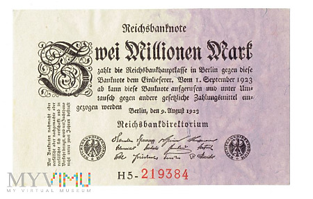 Niemcy - 2 mln Mark 1923r.
