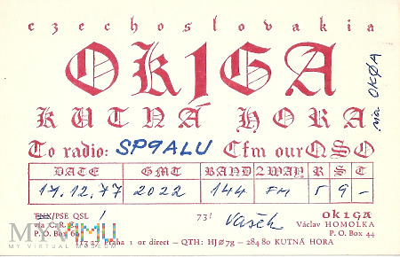 CZECHOSŁOWACJA-OK1GA-1977.a