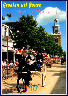 Paradny koń zaprzęgowy z Fryzji w Holandii