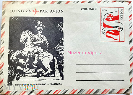 Jan III Sobieski - koperta poczty lotniczej 1983