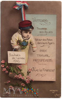 I wojna światowa. Francuska pocztówka patriotyczna