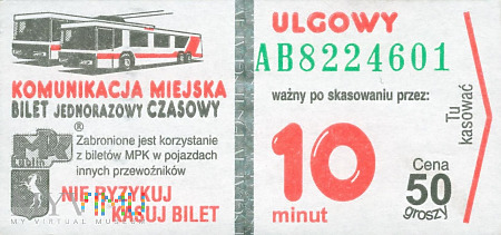 BILET ULGOWY MPK Lublin