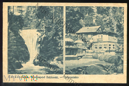 Karkonosze - Wodospad Szklarki i schronisko - 1950