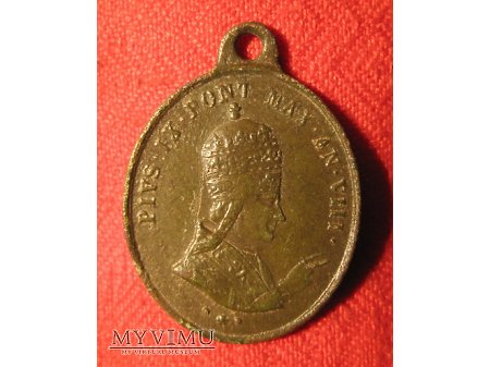 Medalik - Pius IX z 1854 r.