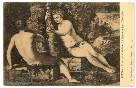 Jacopo Tintoretto - Adam i Ewa z jabłuszkiem
