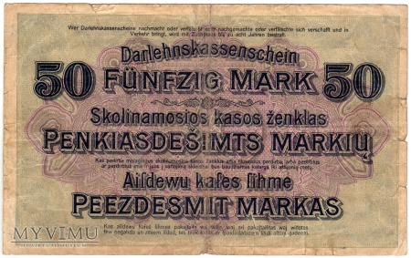 04.04.1918 - 50 Marek - Kowno