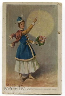 1912 Nowy Rok K. Sasulski pocztówka polska