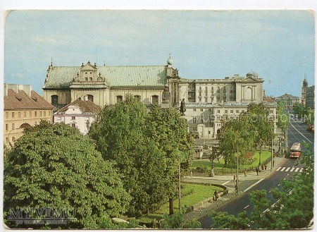 Duże zdjęcie W-wa - Krakowskie Przed.- Kościół Karmelitów 1974