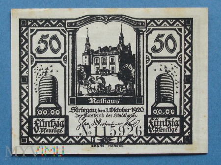 50 Pfennig 1920 - Srtriegau in Schl. - Strzegom