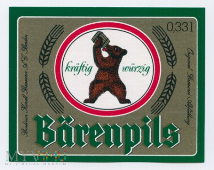 Etykieta piwna z niedźwiedziem