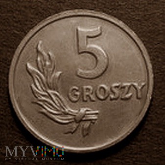 5 groszy - 1949 r. Polska