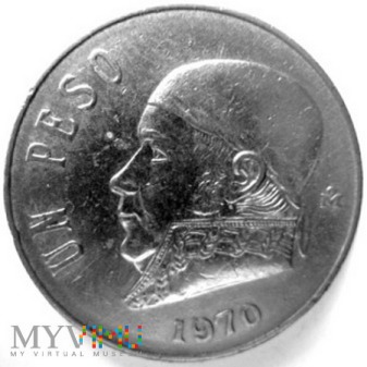 Duże zdjęcie 1 peso 1970 r. Meksyk