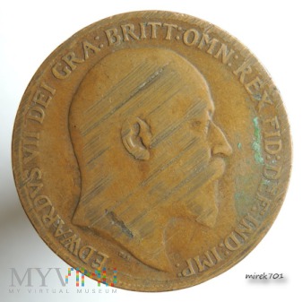 Moneta 1 Pens 1909 Edward VII One Penny