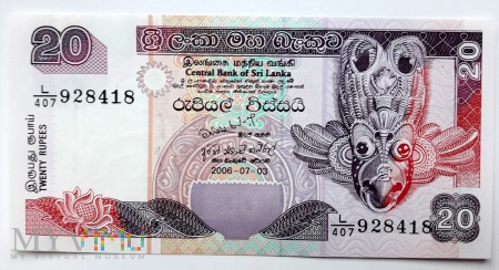 SRI LANKA 20 rupii 2006