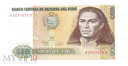 Peru - 500 Intis 1987r.