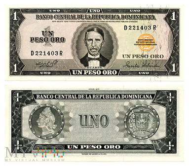 Duże zdjęcie Dominikana 1 Peso Oro 1975 (D221403R)