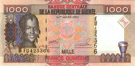 Gwinea - 1 000 franków (2006)