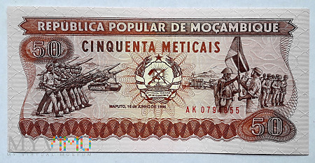 Mozambik 50 meticas 1986