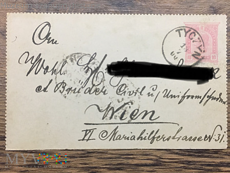List z Tyczyna do Wiednia 1910