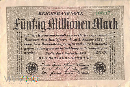 Duże zdjęcie Niemcy - 50 000 000 marek (1923)