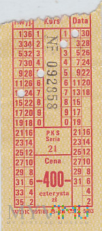 Bilet autobusowy PKS 092858
